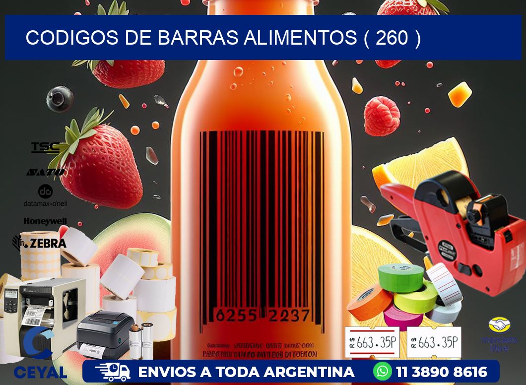 CODIGOS DE BARRAS ALIMENTOS ( 260 )