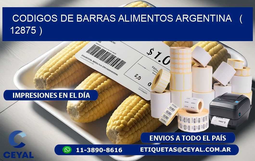 CODIGOS DE BARRAS ALIMENTOS ARGENTINA   ( 12875 )