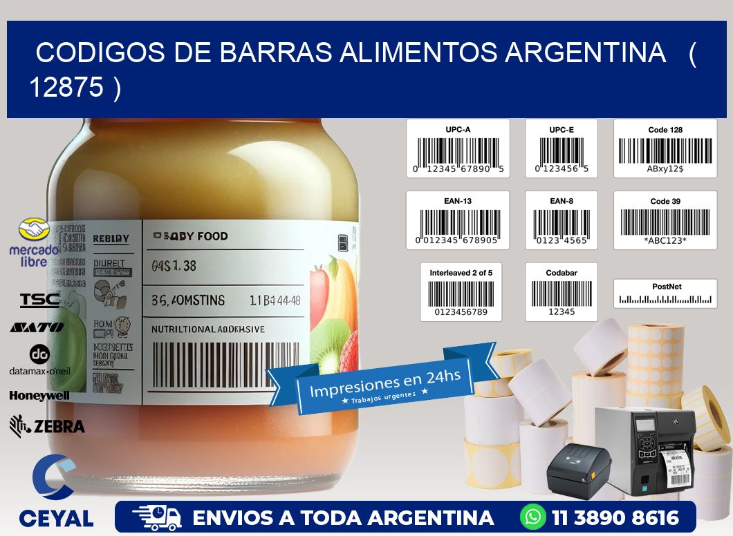 CODIGOS DE BARRAS ALIMENTOS ARGENTINA   ( 12875 )