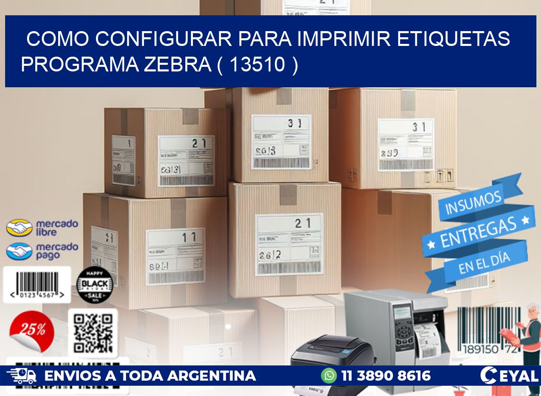 COMO CONFIGURAR PARA IMPRIMIR ETIQUETAS PROGRAMA ZEBRA ( 13510 )