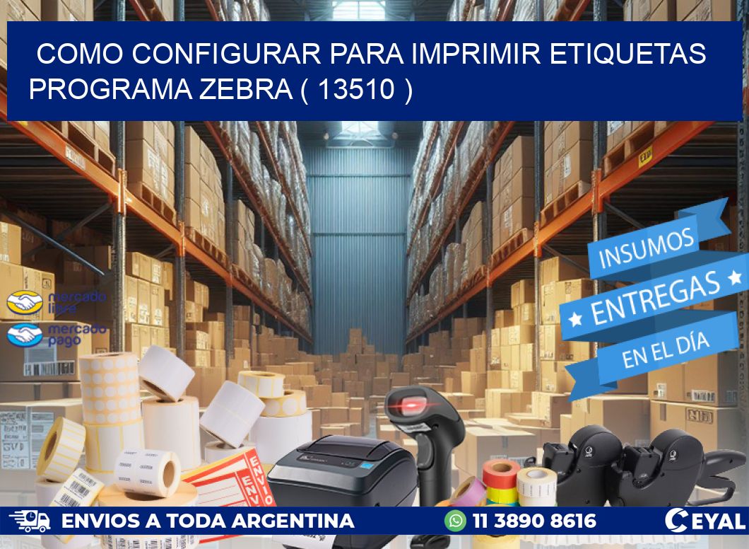 COMO CONFIGURAR PARA IMPRIMIR ETIQUETAS PROGRAMA ZEBRA ( 13510 )