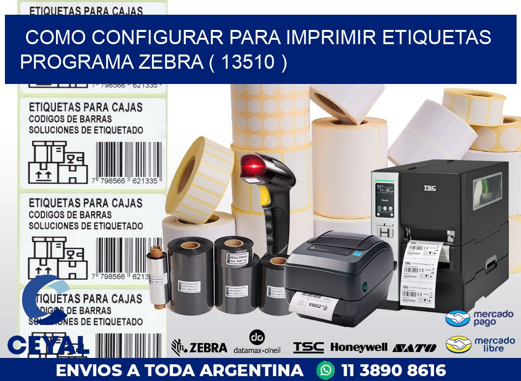 COMO CONFIGURAR PARA IMPRIMIR ETIQUETAS PROGRAMA ZEBRA ( 13510 )