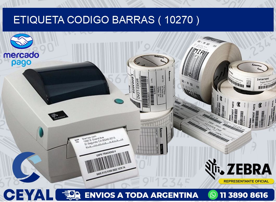 ETIQUETA CODIGO BARRAS ( 10270 )