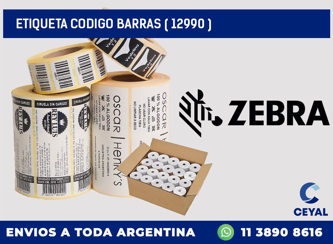 ETIQUETA CODIGO BARRAS ( 12990 )