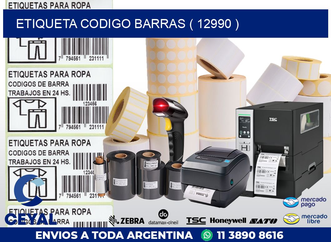 ETIQUETA CODIGO BARRAS ( 12990 )