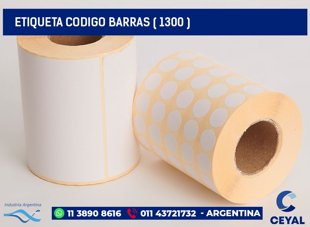 ETIQUETA CODIGO BARRAS ( 1300 )