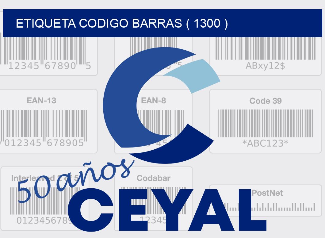 ETIQUETA CODIGO BARRAS ( 1300 )