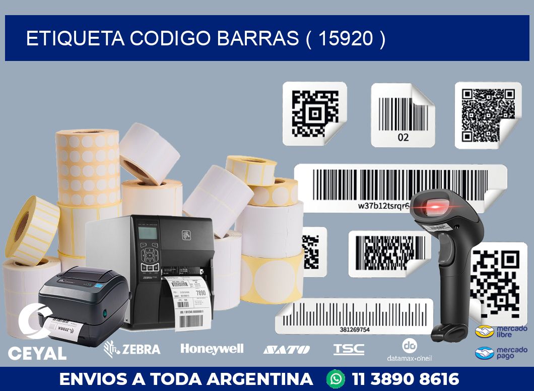 ETIQUETA CODIGO BARRAS ( 15920 )