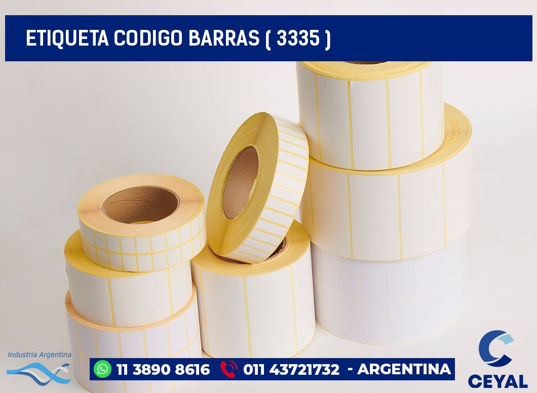 ETIQUETA CODIGO BARRAS ( 3335 )