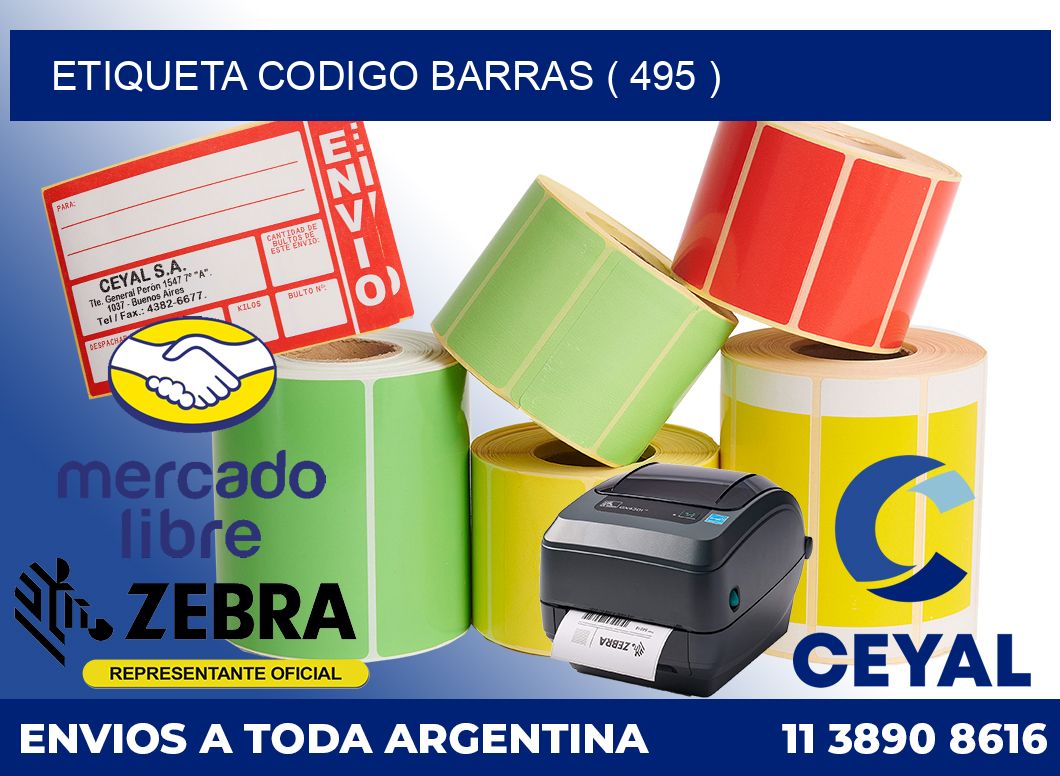 ETIQUETA CODIGO BARRAS ( 495 )