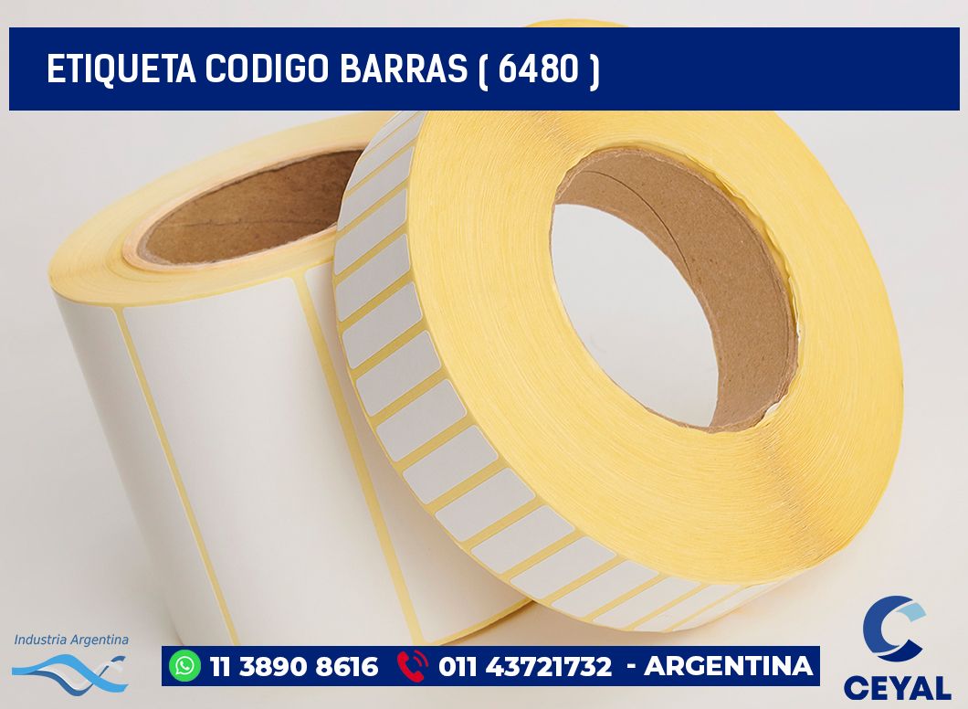 ETIQUETA CODIGO BARRAS ( 6480 )