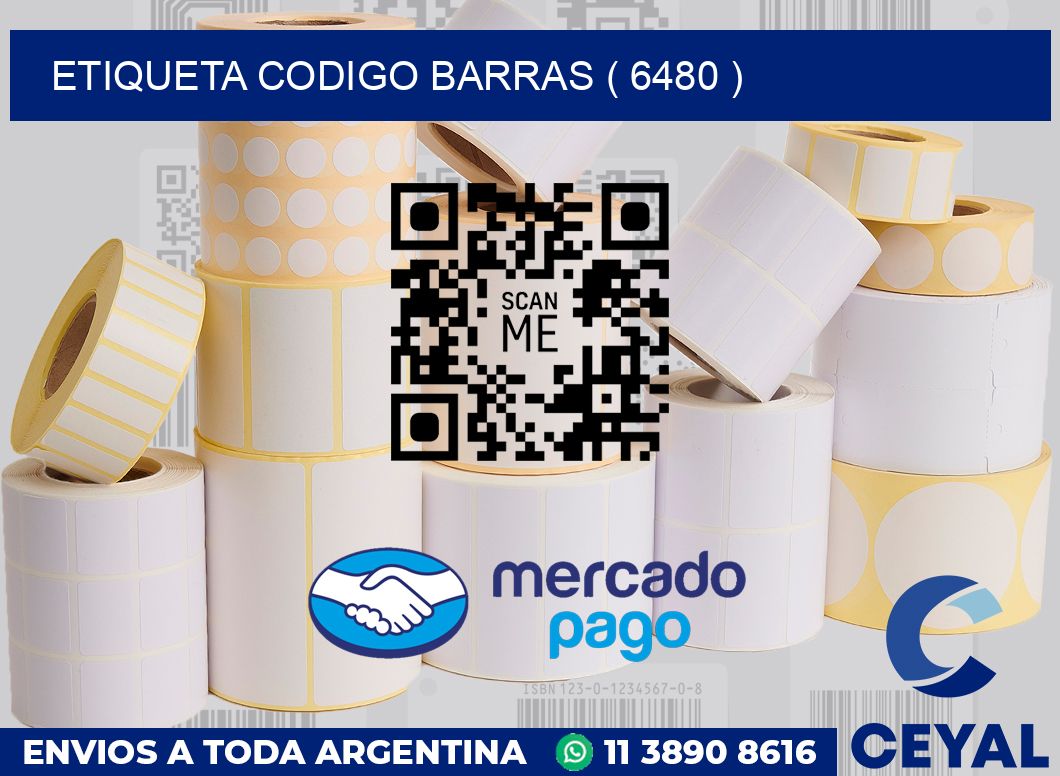 ETIQUETA CODIGO BARRAS ( 6480 )