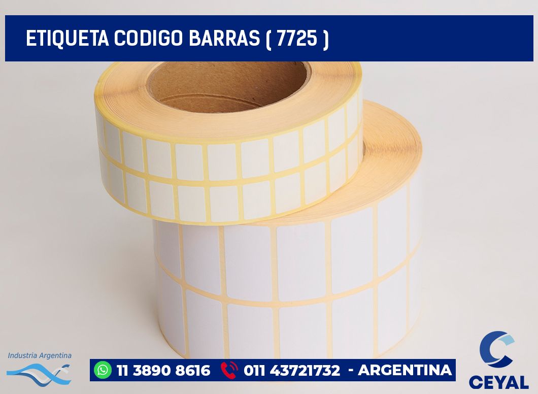 ETIQUETA CODIGO BARRAS ( 7725 )