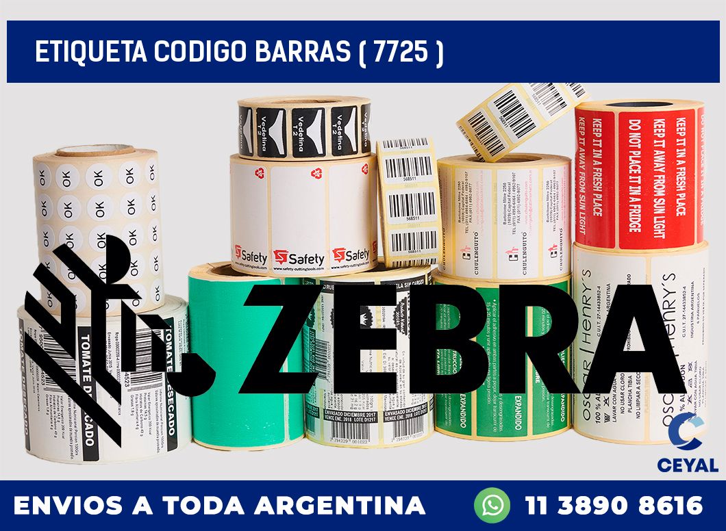 ETIQUETA CODIGO BARRAS ( 7725 )