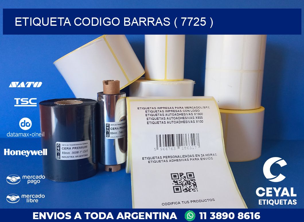 ETIQUETA CODIGO BARRAS ( 7725 )