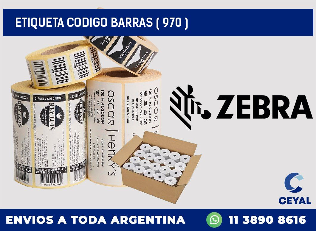 ETIQUETA CODIGO BARRAS ( 970 )