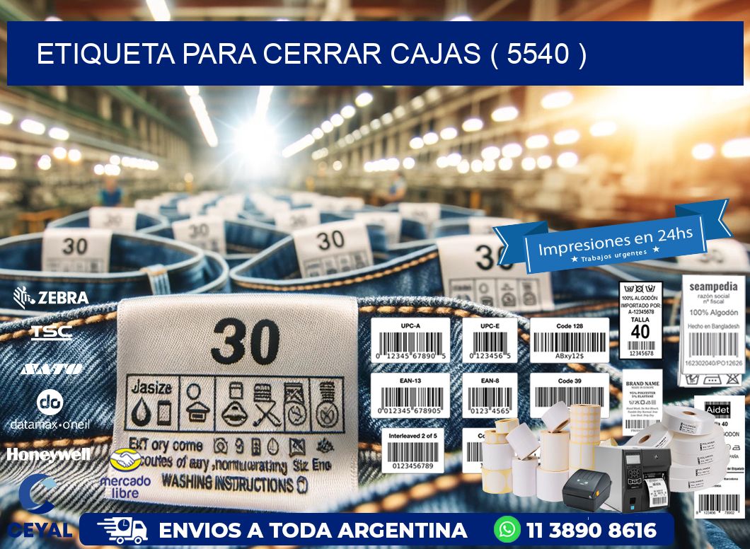 ETIQUETA PARA CERRAR CAJAS ( 5540 )