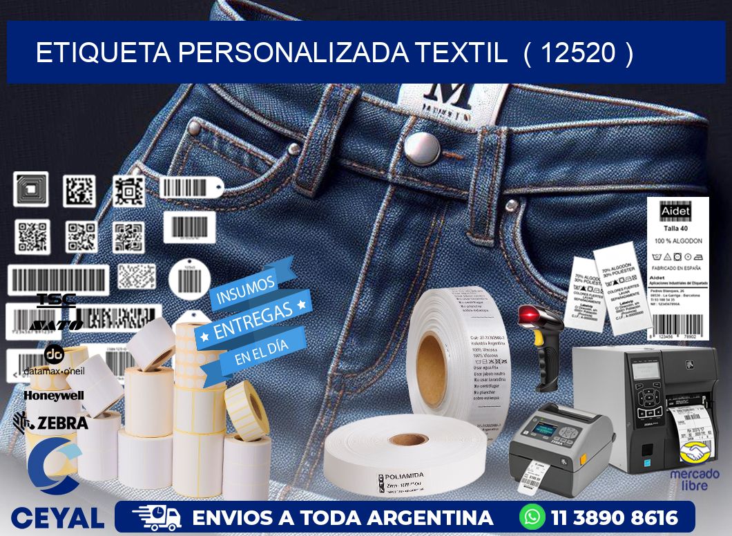 ETIQUETA PERSONALIZADA TEXTIL  ( 12520 )