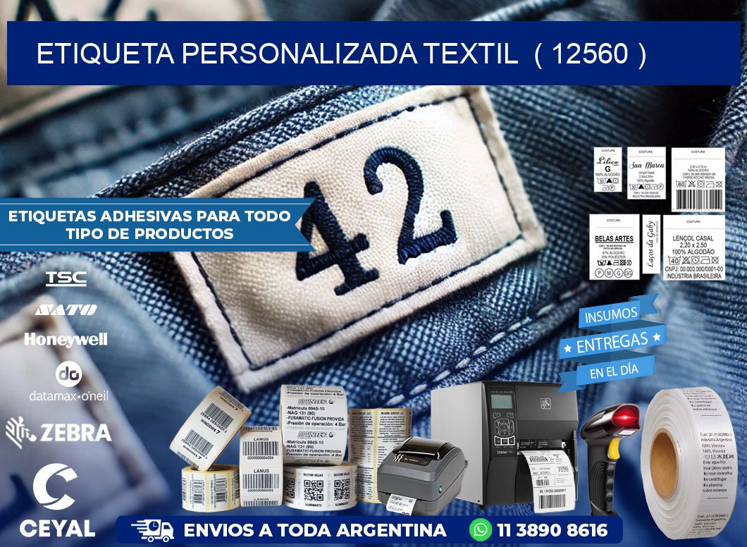 ETIQUETA PERSONALIZADA TEXTIL  ( 12560 )