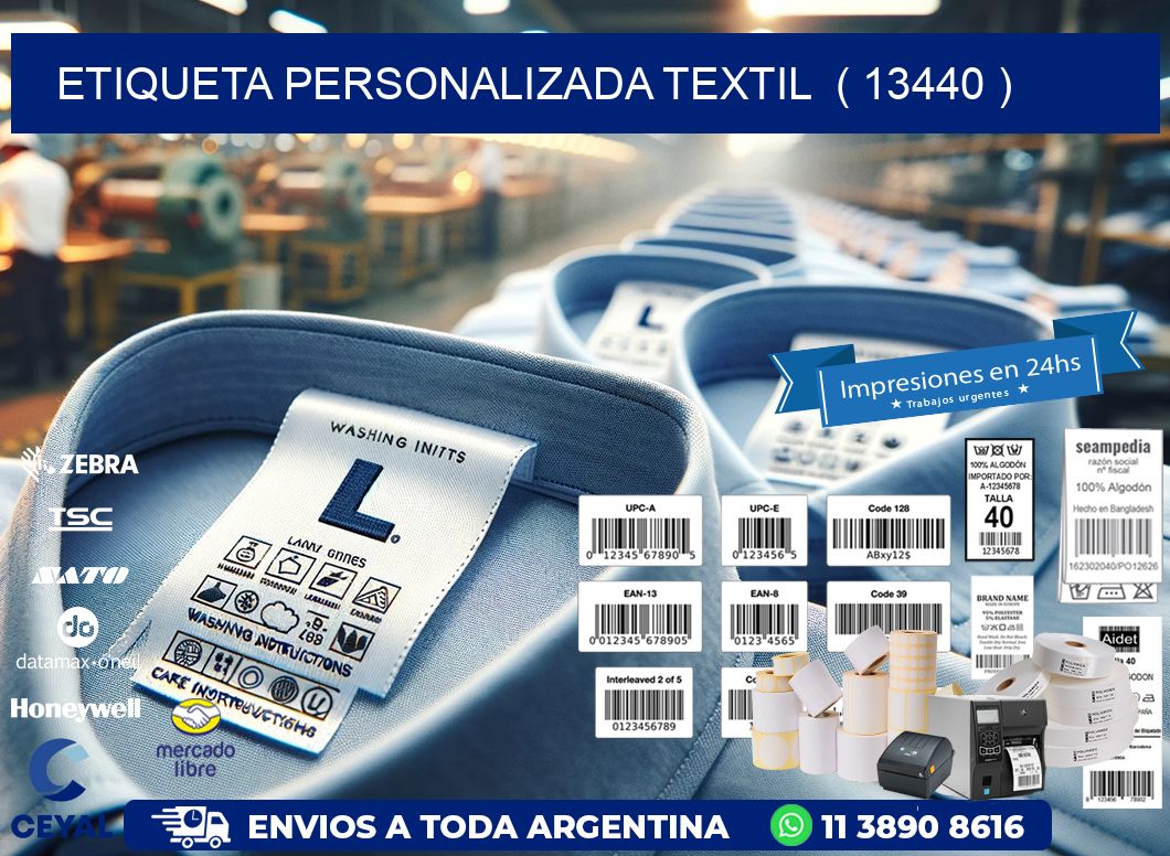 ETIQUETA PERSONALIZADA TEXTIL  ( 13440 )