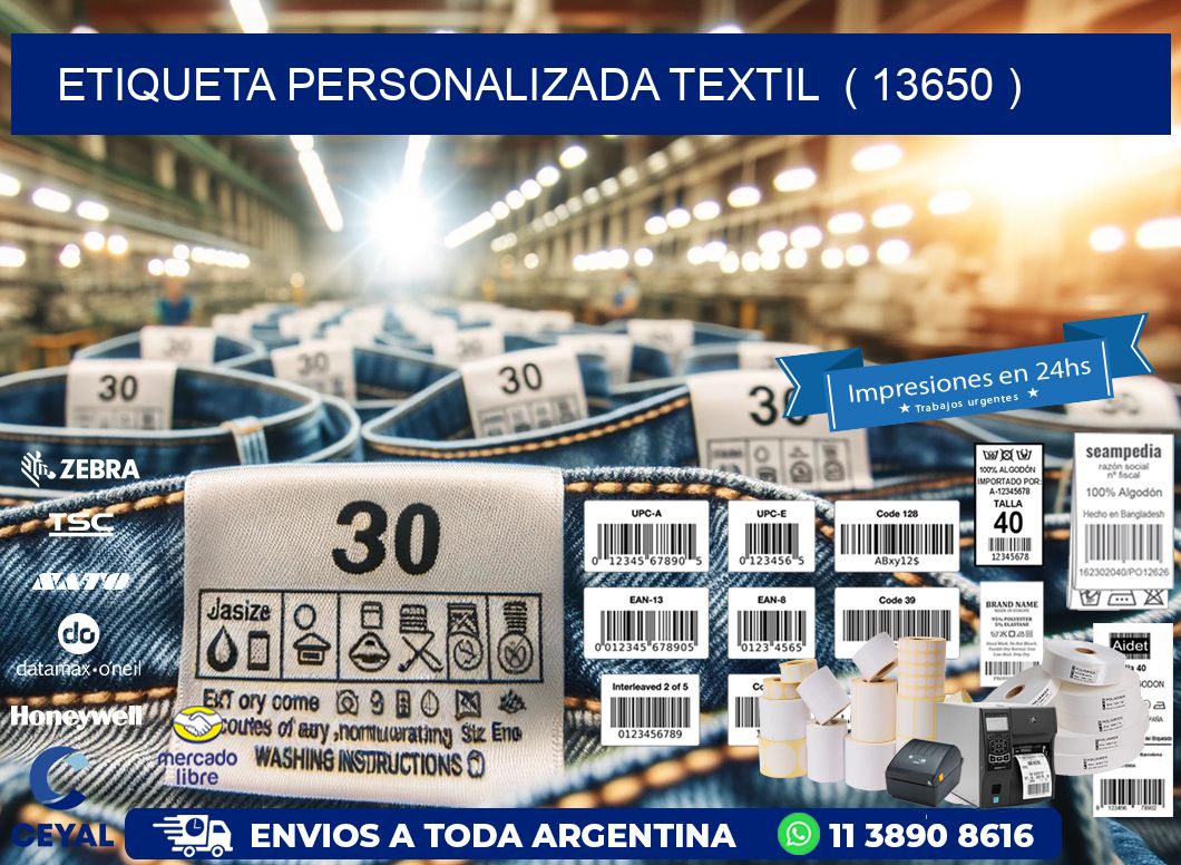 ETIQUETA PERSONALIZADA TEXTIL  ( 13650 )