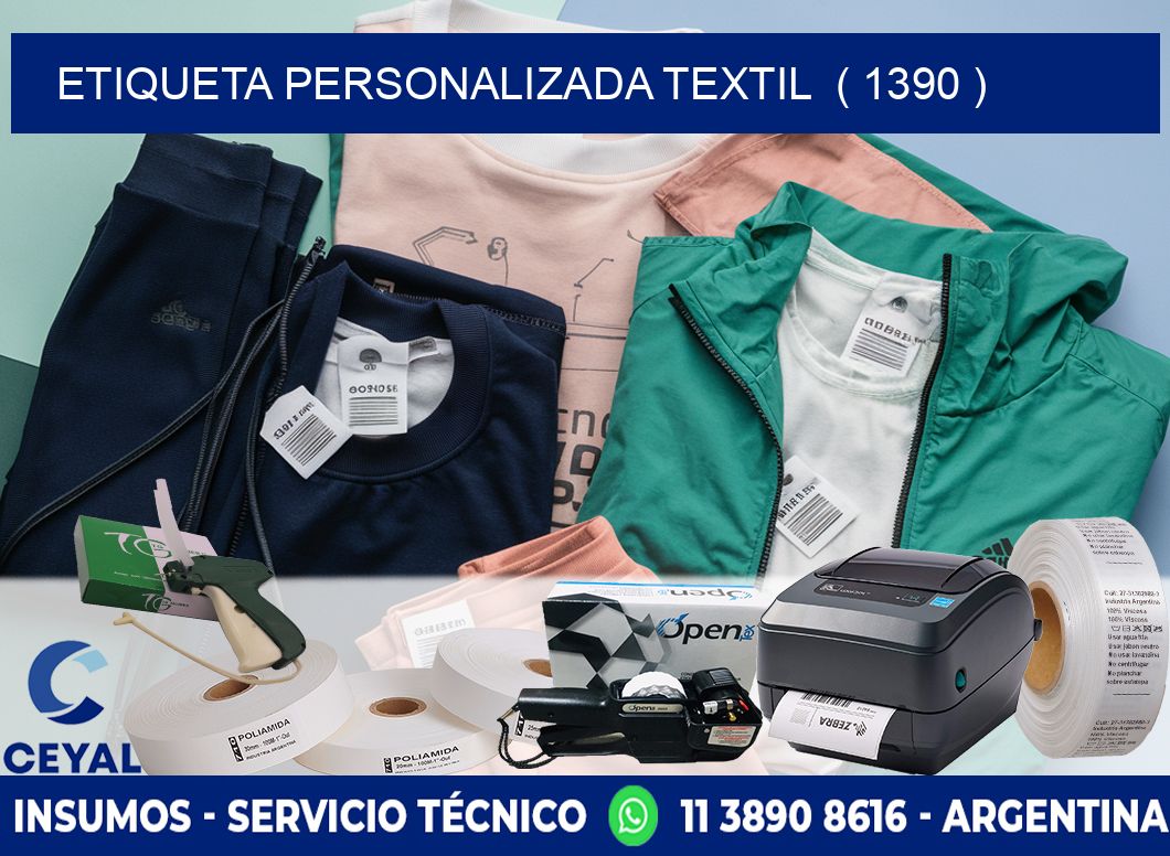 ETIQUETA PERSONALIZADA TEXTIL  ( 1390 )