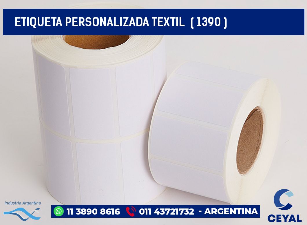 ETIQUETA PERSONALIZADA TEXTIL  ( 1390 )