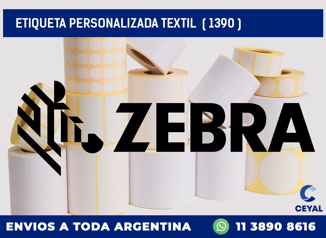 ETIQUETA PERSONALIZADA TEXTIL  ( 1390 )