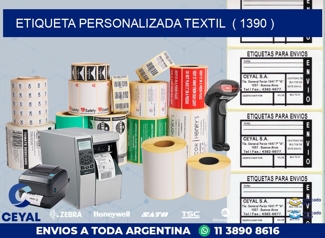 ETIQUETA PERSONALIZADA TEXTIL  ( 1390 )