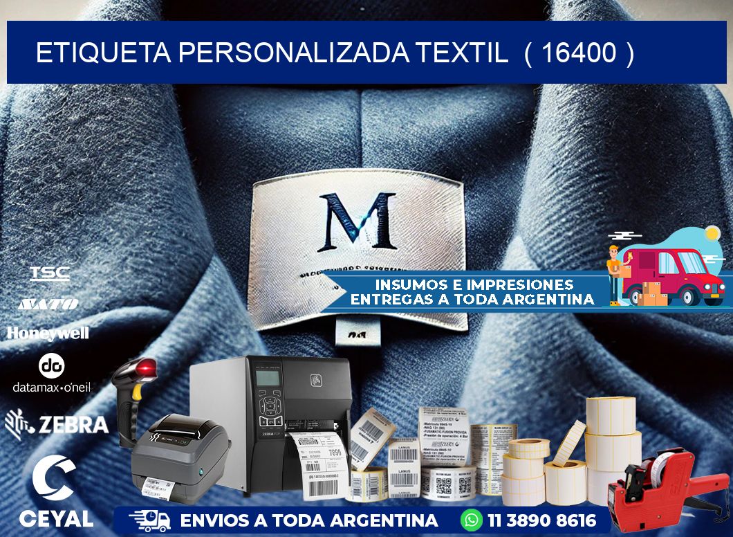 ETIQUETA PERSONALIZADA TEXTIL  ( 16400 )