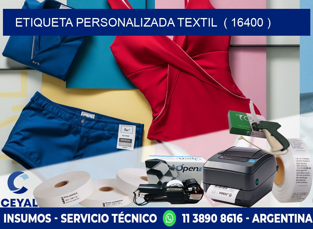 ETIQUETA PERSONALIZADA TEXTIL  ( 16400 )