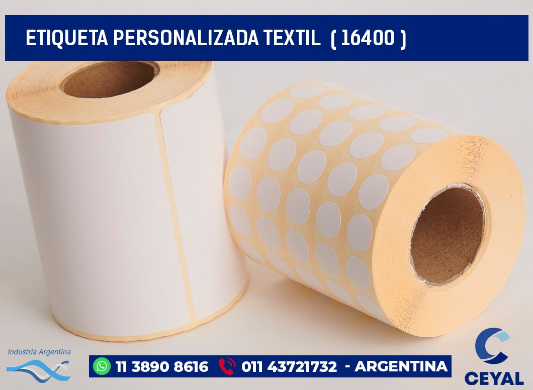 ETIQUETA PERSONALIZADA TEXTIL  ( 16400 )