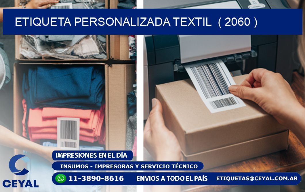 ETIQUETA PERSONALIZADA TEXTIL  ( 2060 )