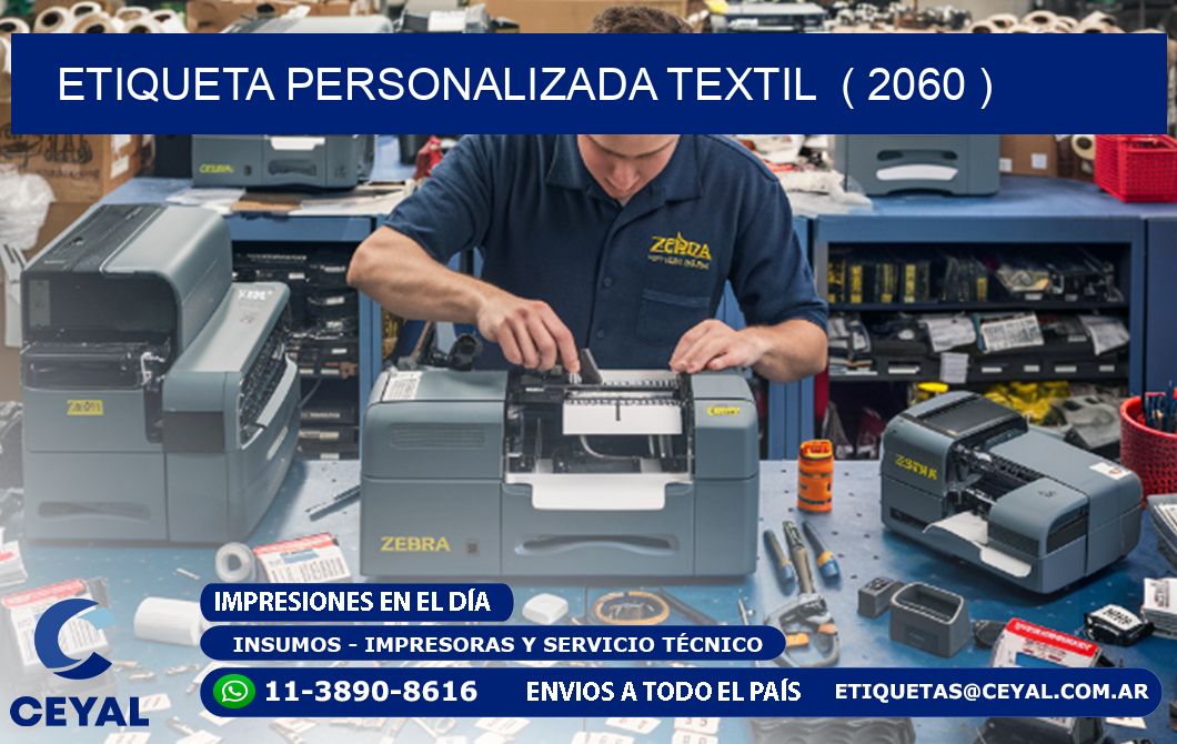 ETIQUETA PERSONALIZADA TEXTIL  ( 2060 )