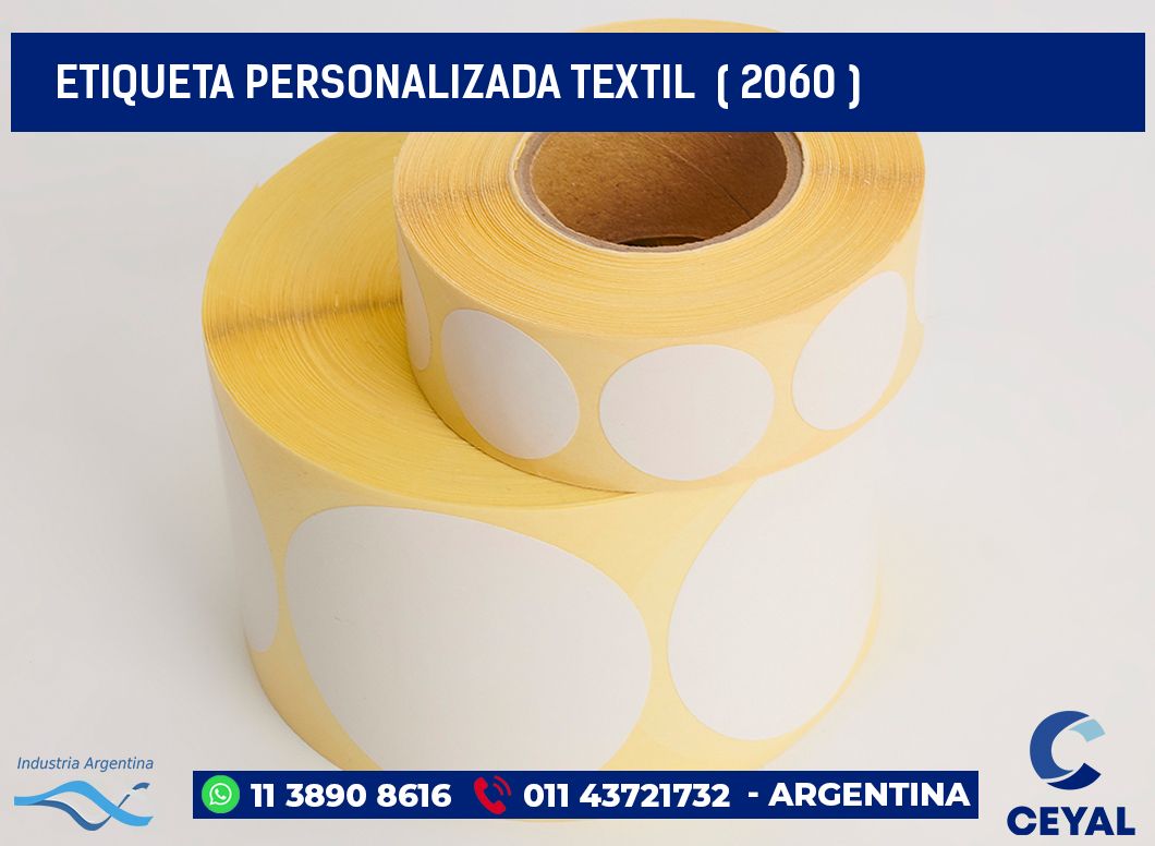 ETIQUETA PERSONALIZADA TEXTIL  ( 2060 )