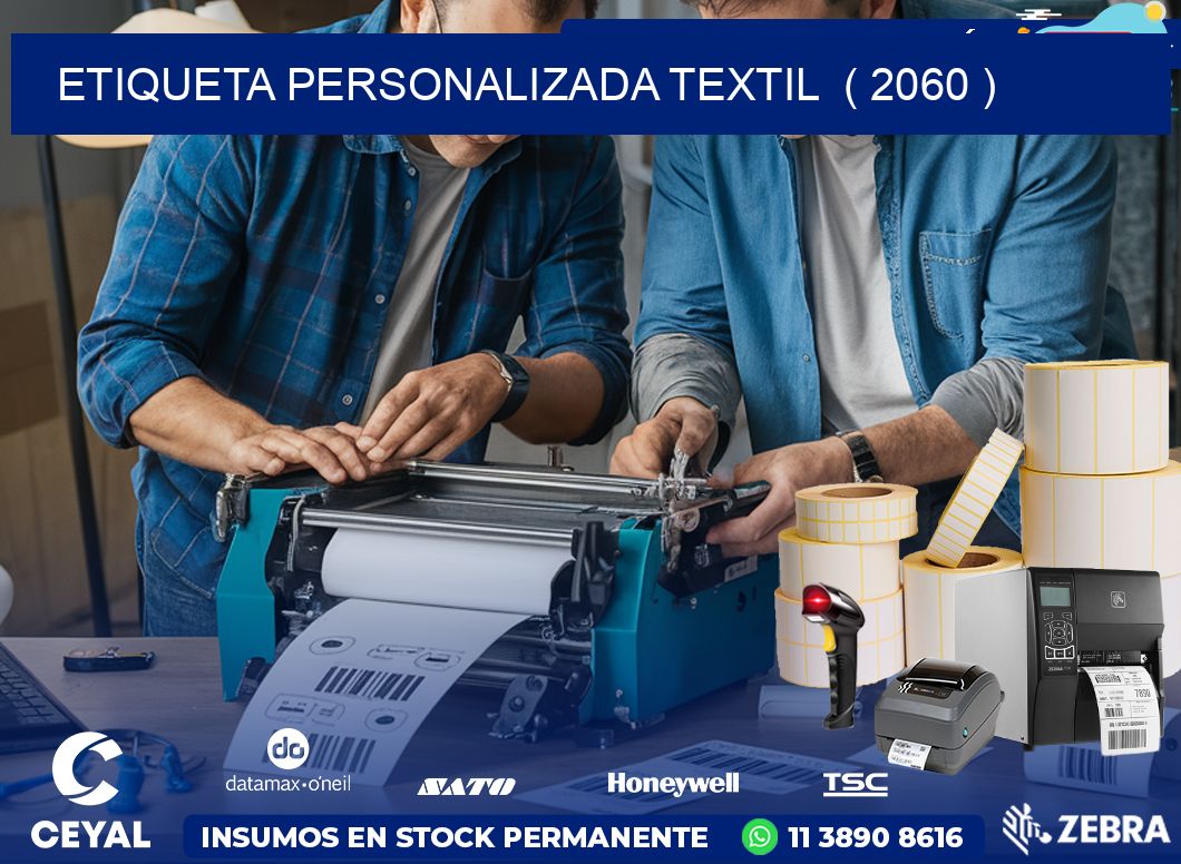 ETIQUETA PERSONALIZADA TEXTIL  ( 2060 )