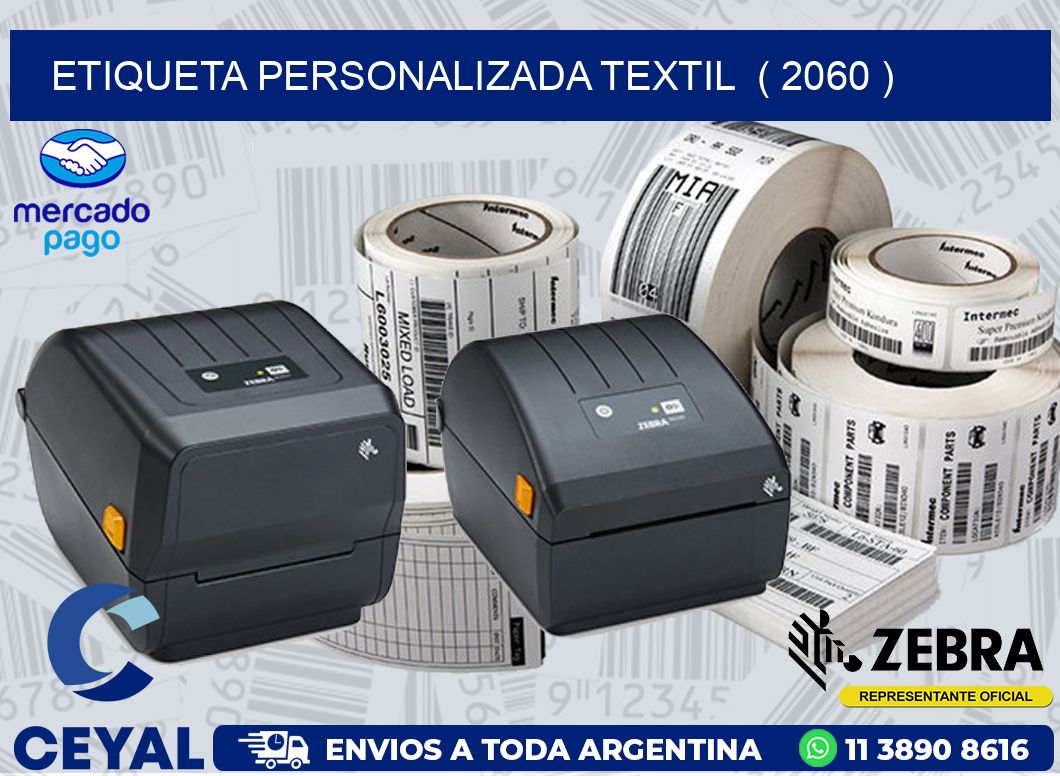 ETIQUETA PERSONALIZADA TEXTIL  ( 2060 )