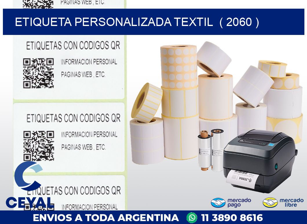 ETIQUETA PERSONALIZADA TEXTIL  ( 2060 )