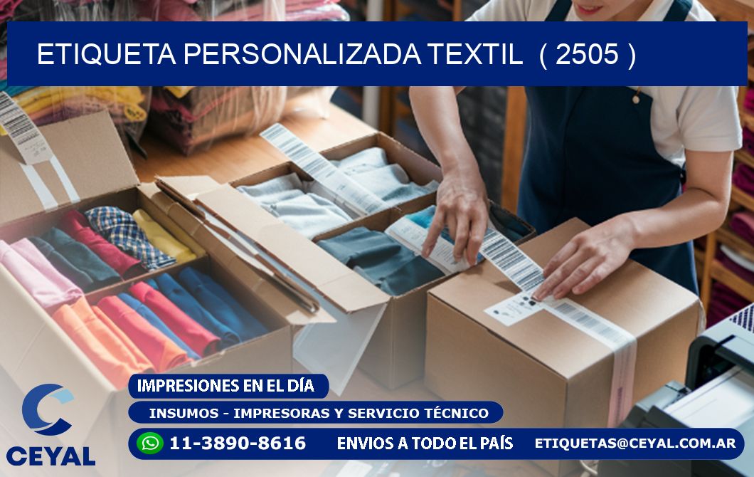 ETIQUETA PERSONALIZADA TEXTIL  ( 2505 )