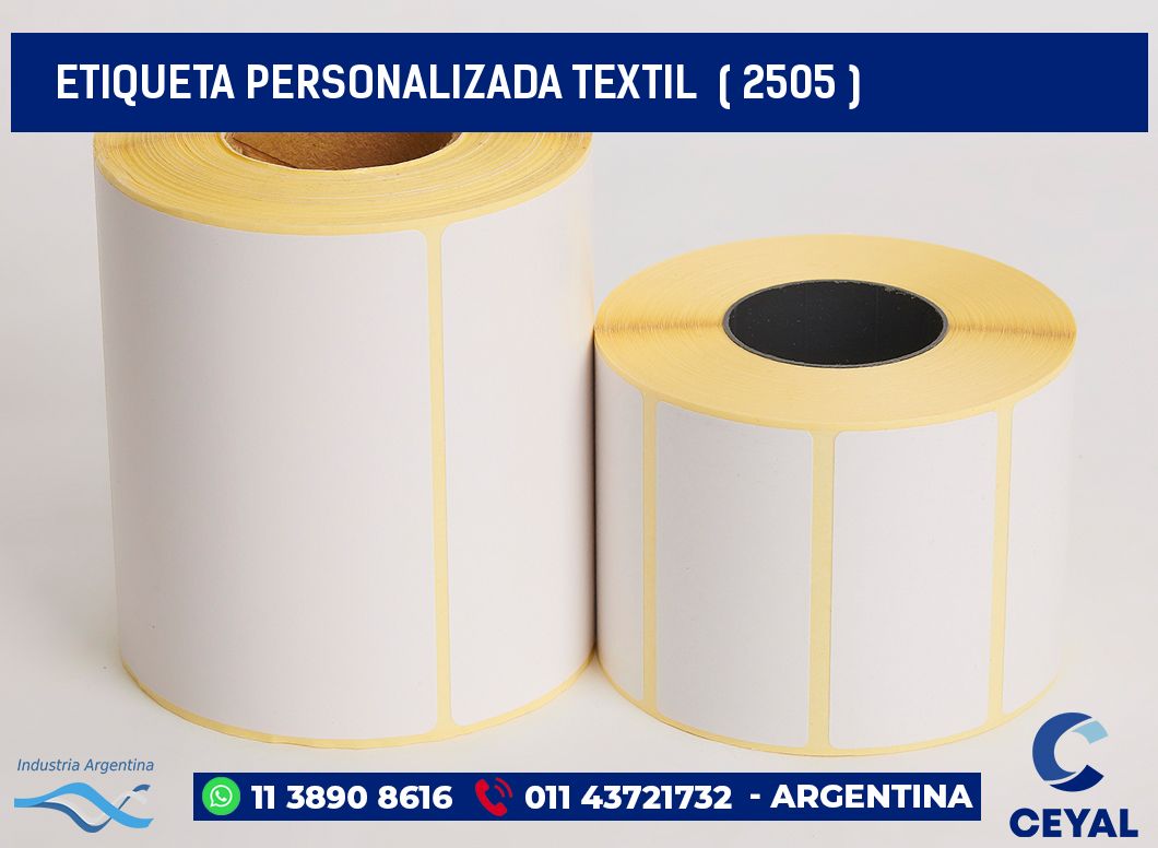 ETIQUETA PERSONALIZADA TEXTIL  ( 2505 )