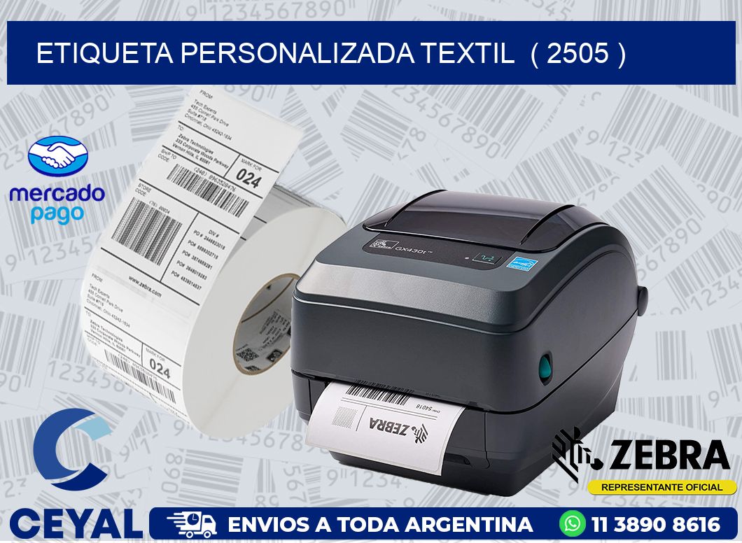 ETIQUETA PERSONALIZADA TEXTIL  ( 2505 )