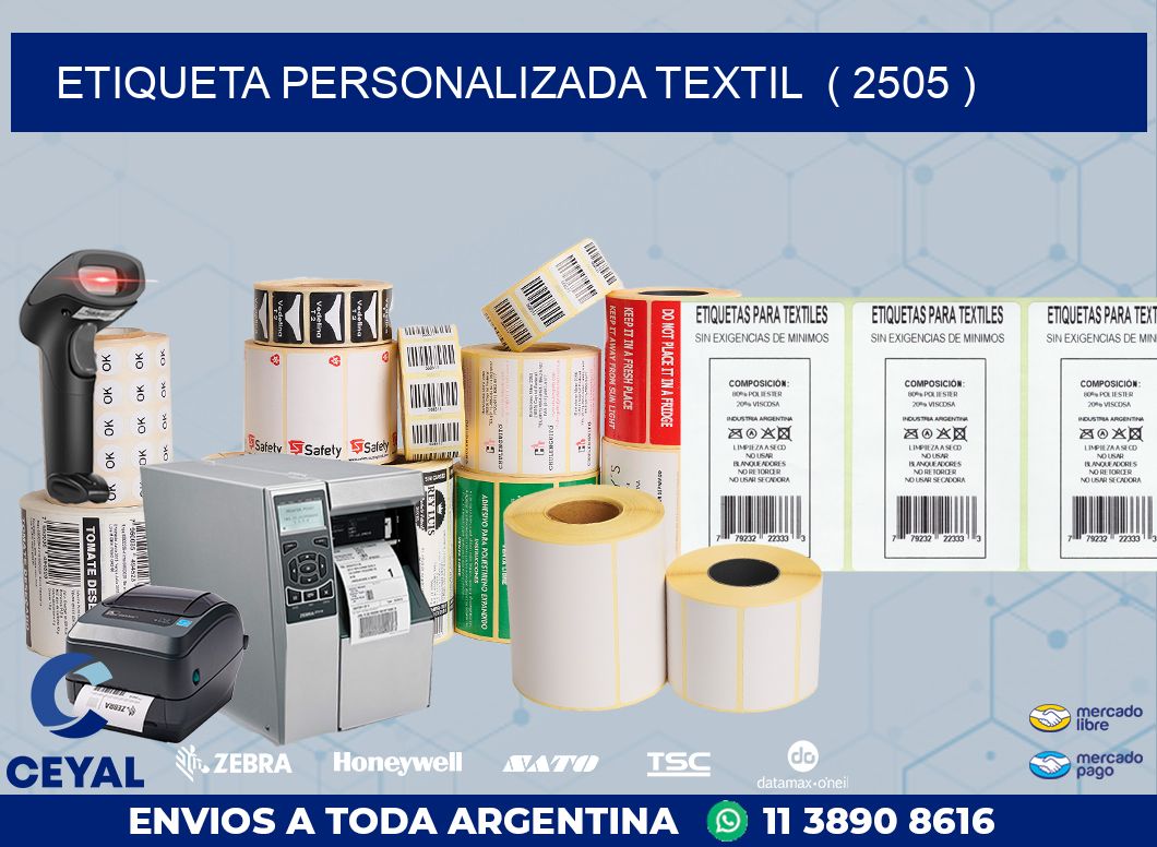 ETIQUETA PERSONALIZADA TEXTIL  ( 2505 )