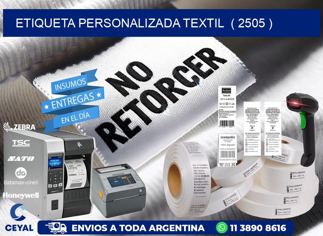 ETIQUETA PERSONALIZADA TEXTIL  ( 2505 )