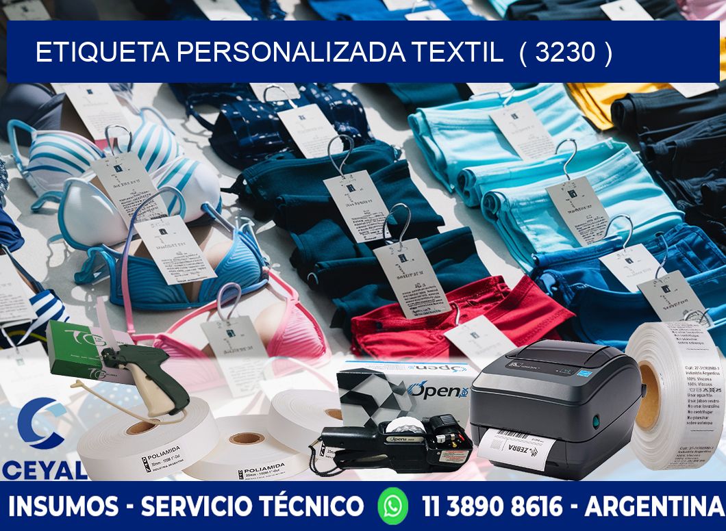 ETIQUETA PERSONALIZADA TEXTIL  ( 3230 )