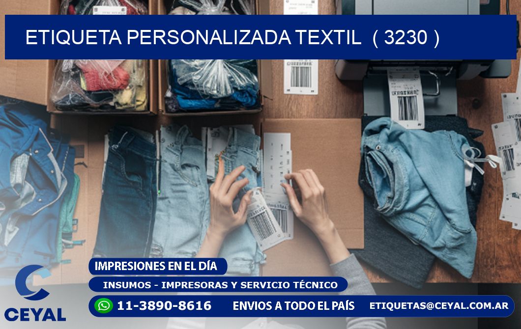 ETIQUETA PERSONALIZADA TEXTIL  ( 3230 )