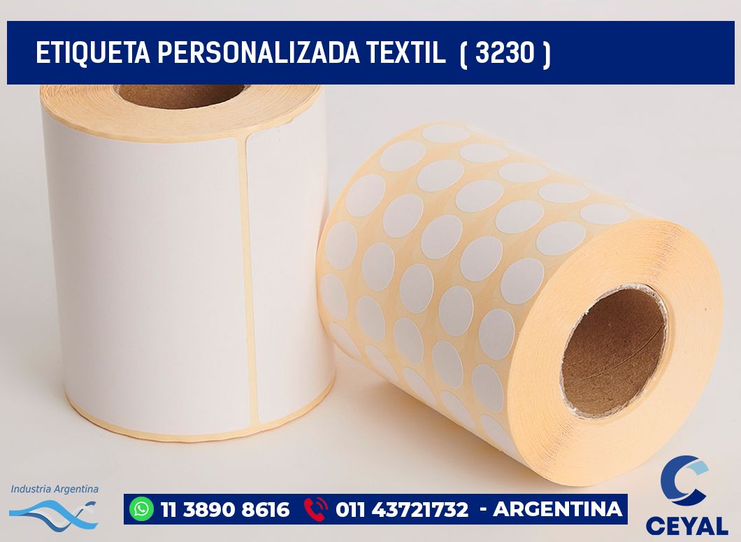 ETIQUETA PERSONALIZADA TEXTIL  ( 3230 )