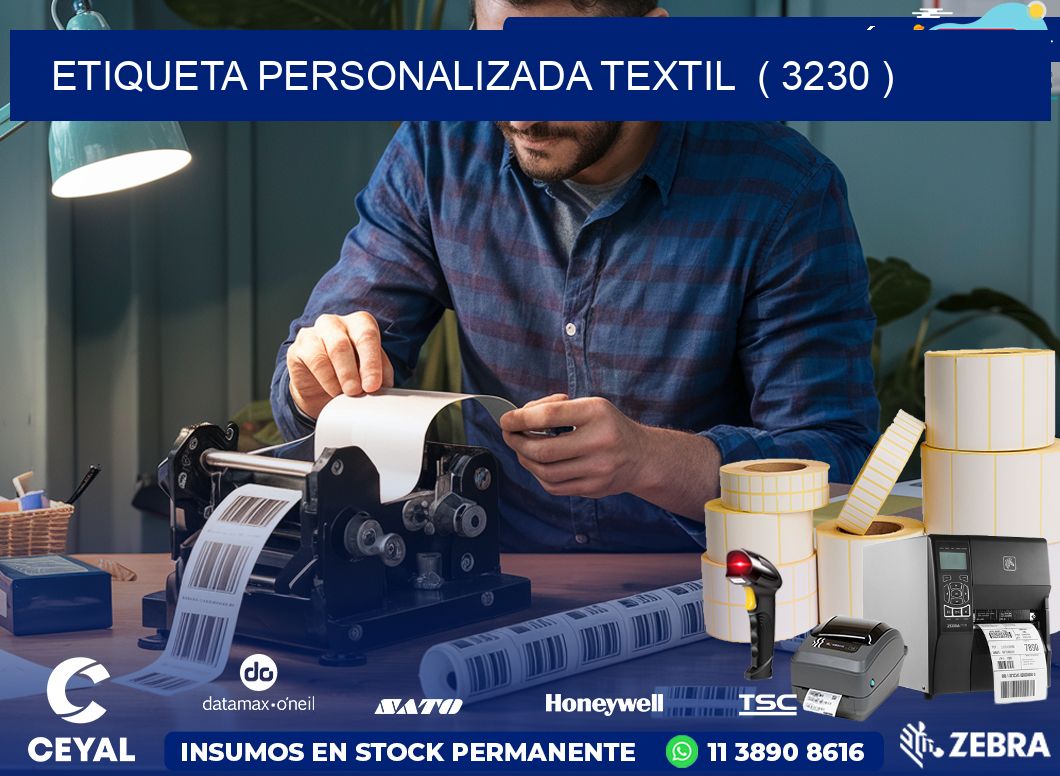 ETIQUETA PERSONALIZADA TEXTIL  ( 3230 )