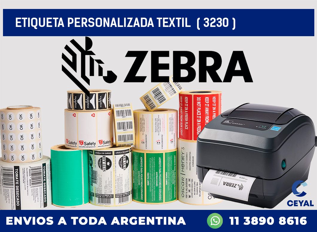 ETIQUETA PERSONALIZADA TEXTIL  ( 3230 )