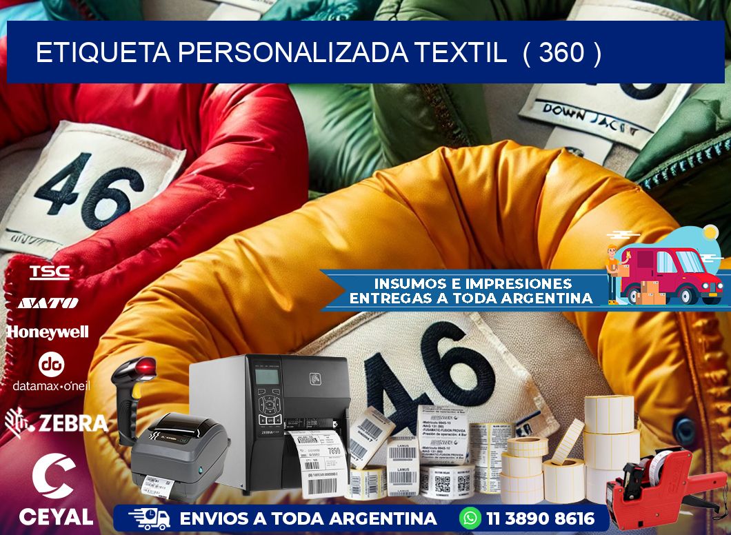 ETIQUETA PERSONALIZADA TEXTIL  ( 360 )