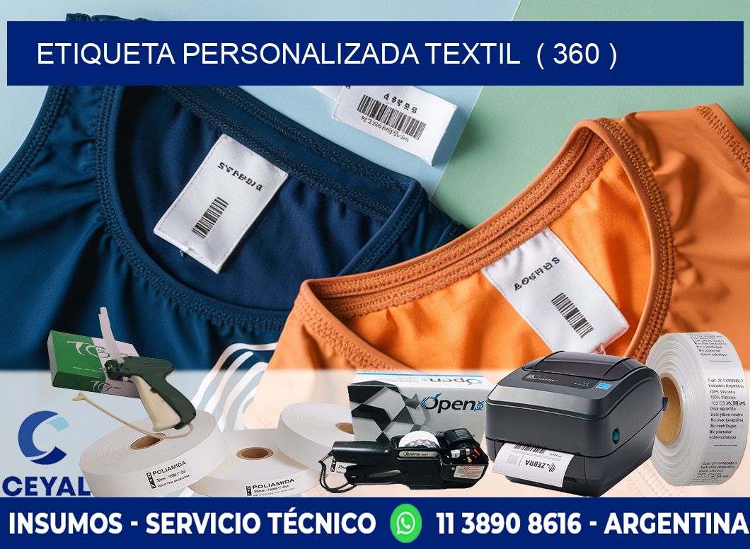 ETIQUETA PERSONALIZADA TEXTIL  ( 360 )